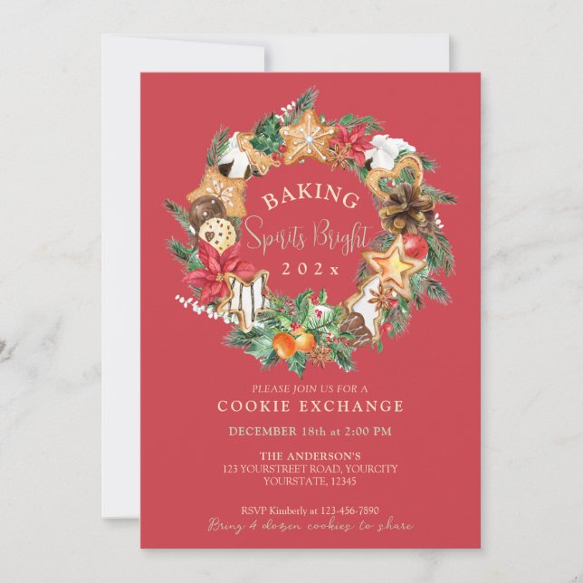 Convite Cookies cozidos com amor (Frente)