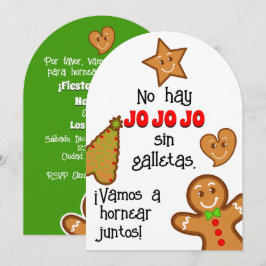 Convite Cookies de Natal - Fiesta de Hornear Gallletas
