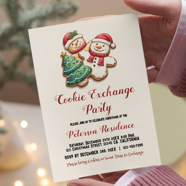 Convite Cookies de Natal I Cookie Exchange Party (Criador carregado)
