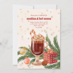 Convite Cookies e Cacau Quente de Férias