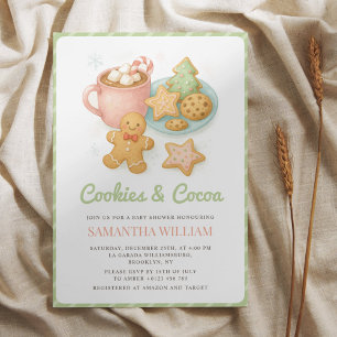Convite Cookies e Chá de fraldas de inverno de cacau