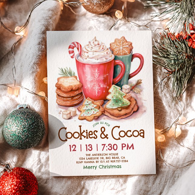Convite Cookies e Chocolate de Natal (Criador carregado)