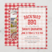Cookout Gingham Red do Partido Formando Casual do