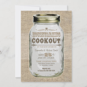 Convite Cookout Mason Jar