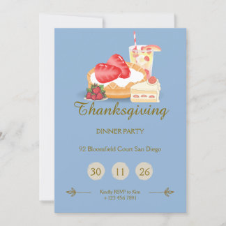 Convite Cool Tone Thanksgiving Invitation | Dinner Party 