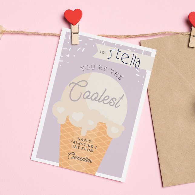 Convite Coolest Scoop Classroom Valentine's Day Card (Criador carregado)