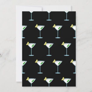 Convite Copo de Cocktail Amantes de Martini Barman Álcool