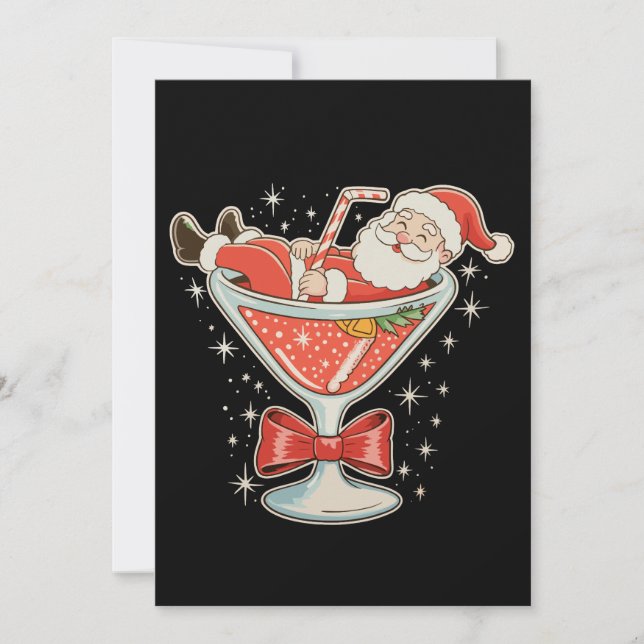 Convite Copo de Martini Santa Bagunça de Natal (Frente)