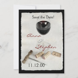 Convite Copo de vinho e rolhas