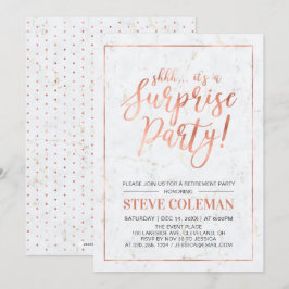 Convite Copper & Marble | Festa de Aposentadoria Moderna S