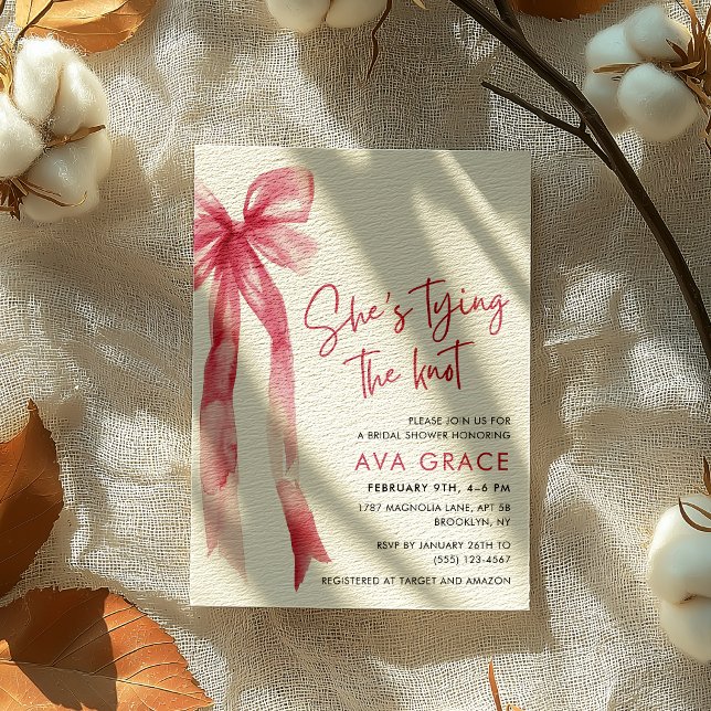 Convite Coquete rosa Ela é Chá de panela Casando (Criador carregado)