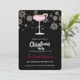 Convite Coquetéis de Natal Bebidas Festivas Cute