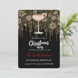 Convite Coquetéis de Natal Bebidas Festivas Cute