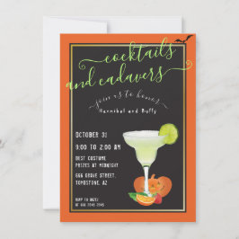 Convite Coquetéis de paródia do Halloween e Cadavers Stran
