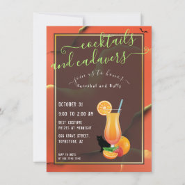 Convite Coquetéis de paródia e cadáveres do Halloween
