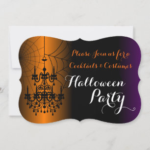 Convite Coquetéis e Festas de Chandelier Halloween