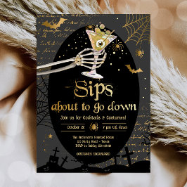 Convite Coquetéis e Figurinos Quebram Boos Booze Halloween