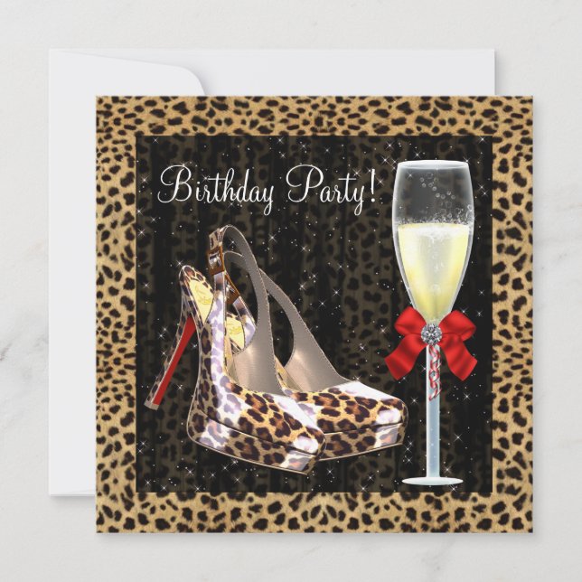 Convite Coquetéis Sapatos de Salto Alto Bota Vermelha de L (Frente)