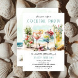 Convite Coquetéis Tropicais de Praia 50ª Festa de aniversá<br><div class="desc">Que melhor maneira de celebrar com a família e os amigos do que um "Cocktail Party" no oceano para comemorar o seu marco de aniversário. Todos ficarão relaxados e confortáveis nesta celebração de praia com tema tropical.</div>