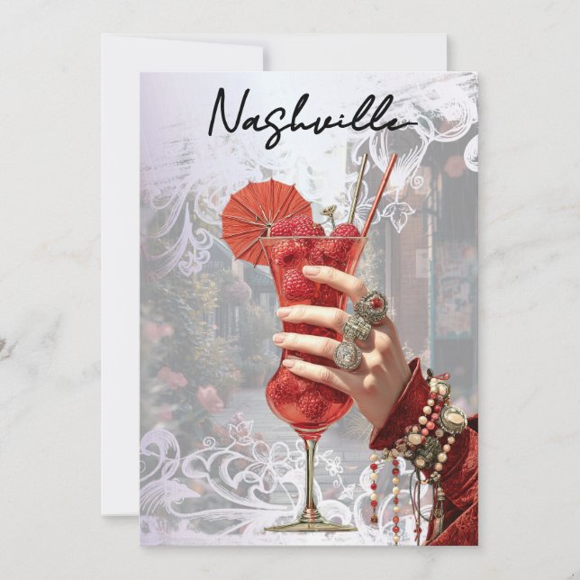 Convite *~* Coquetel A101 FOTO Nashville 16 NOIVA (Frente)