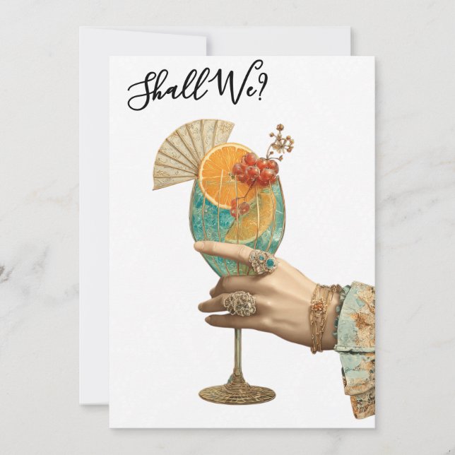 Convite *~* Coquetel A101 Ornamentado  FOTO  7  NOIVA PARA (Frente)