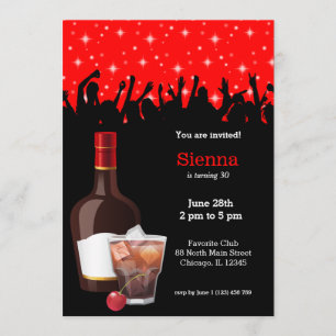 Convite Coquetel * escolha a cor de fundo