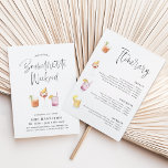 Convite Coquetel Itinerário Fim de Semana da Bachelorette<br><div class="desc">Concurso Itinerário de Fim de Semana do Cocktail Bachelorette. Este belo itinerário temático do cocktail é perfeito para o tema do seu fim de semana de despedida,  edita facilmente todas as palavras (exceto o título principal de cada lado).</div>