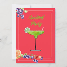Convite Coquetel Margarita com Happy Hour de Frutas