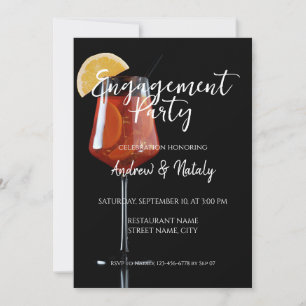 Convite Coquetel Spritz em preto