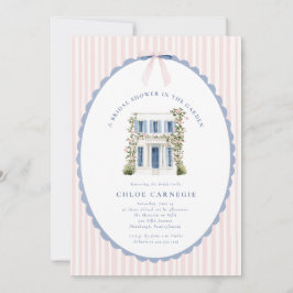 Convite Coquette Bow Garden Manor Bridal Shower Invitation