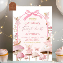 Coquette Branco e Rosa Fada Primeiro Aniversário