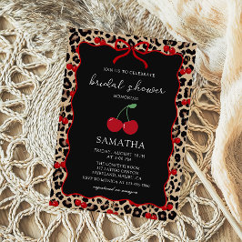 Convite Coquette Leopard Cheetah Girl Birthday Invitation