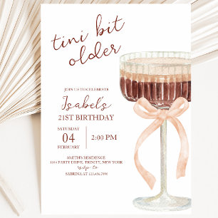 Convite Coquette Martini Birthday