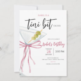 Convite Coquette Martini Birthday