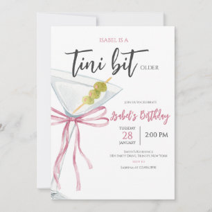 Convite Coquette Martini Birthday