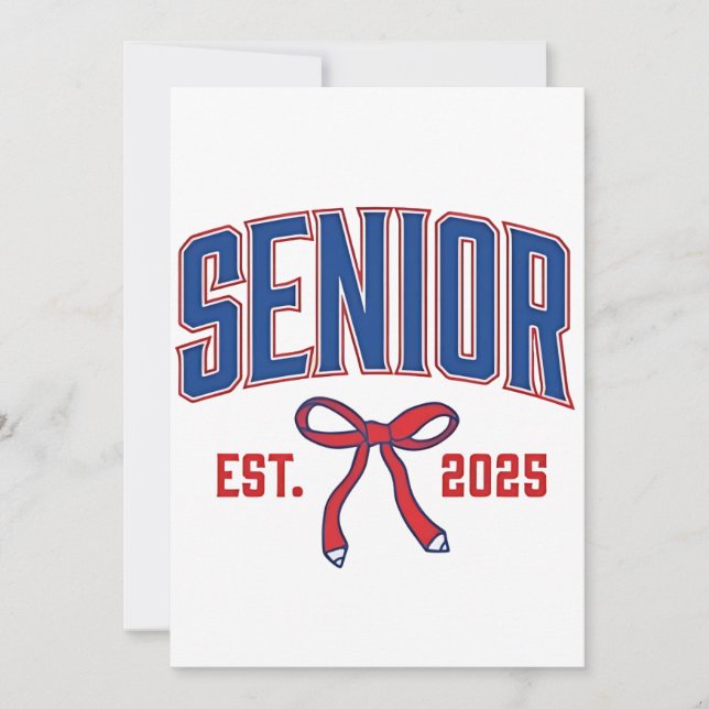 Convite Coquette Senior 2025 Turma de 2025 Laços Rosa (Frente)