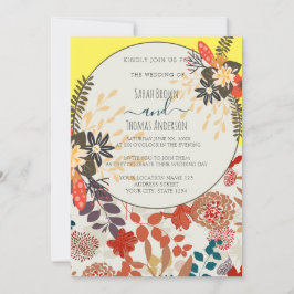 CONVITE COR AMARELO BOHO FLORAL