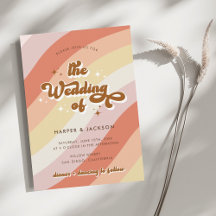 Cor Brilhante Whimsical Orange Retro 70s Casamento