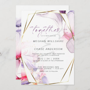 Convite Cor da Água do Álcool Lilídrico Rosa Crônica