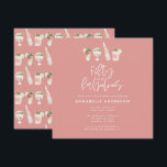 Convite Cor d'água rosada 50 e fabuloso aniversário inv.<br><div class="desc">Celebre seu aniversário de 50 anos em estilo com este design de aniversário de 50 anos cinza rosa. Um design moderno com texto de script e gráficos ousados. Parte de uma coleção.</div>