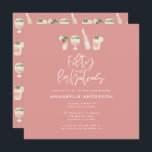 Convite Cor d'água rosada 50 e fabuloso aniversário inv.<br><div class="desc">Celebre seu aniversário de 50 anos em estilo com este design de aniversário de 50 anos cinza rosa. Um design moderno com texto de script e gráficos ousados. Parte de uma coleção.</div>