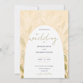 Convite Cor de Água do Chá Verde Romântico Artístico