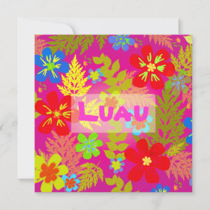 Convite Cor de fundo da selva do Havaí PixDezines