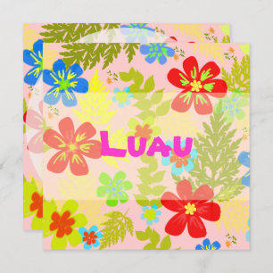 Convite Cor de fundo da selva do Havaí PixDezines