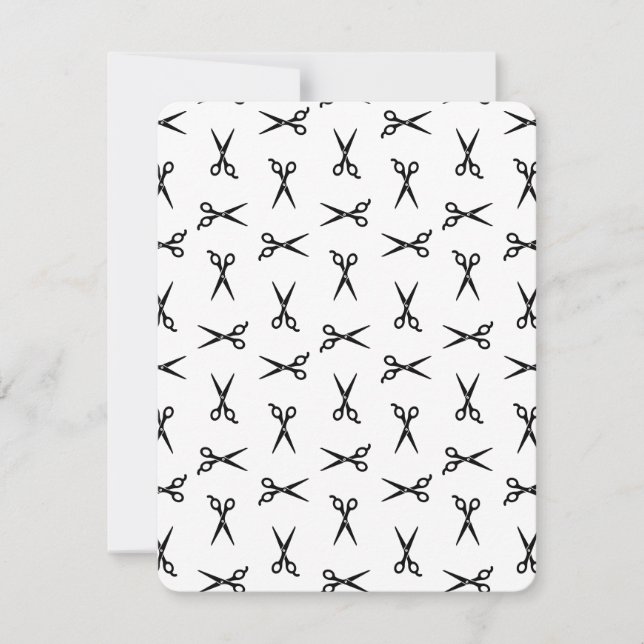 Convite COR DE FUNDO PERSONALIZADA DA Barbearia de Tesoura (Frente)