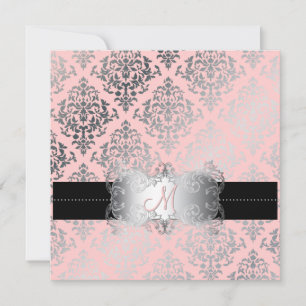 Convite Cor de fundo PixDezines Josephine Damask/DIY!