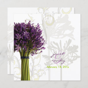 Convite Cor de fundo PixDezines Purple Agapanthus/DIY