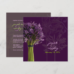Convite Cor de fundo PixDezines Purple Agapanthus/DIY