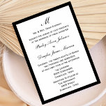 Convite Cor de Limite de Separação de Casamento de Orçamen<br><div class="desc">Você está interessado em um convite de casamento que se preocupe com seu orçamento? Bem, este é o convite para você! Este convite de casamento de barato apresenta um fundo branco com uma borda de cor personalizada que é atualmente preta, mas pode ser alterado para a borda de cor personalizada....</div>