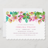 Convite cor-de-rosa da beira da flor